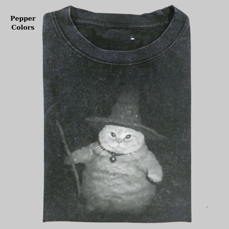 Retro WIZARD CAT Tee, Funny The Lord Of The Rings Shirt,Vintage LOTR Cat Vintage Tee, Funny  Shirt, Menswear Womenswear Streetwear