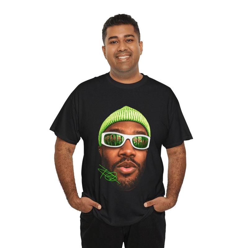 Frank Blonded Inspired Vintage Graphic Tee Heavy Cotton 100% Cotton T-Shirt Singer's Face Art Shirt For Fashion, Unisex Cotton T-Shirt Gift For All