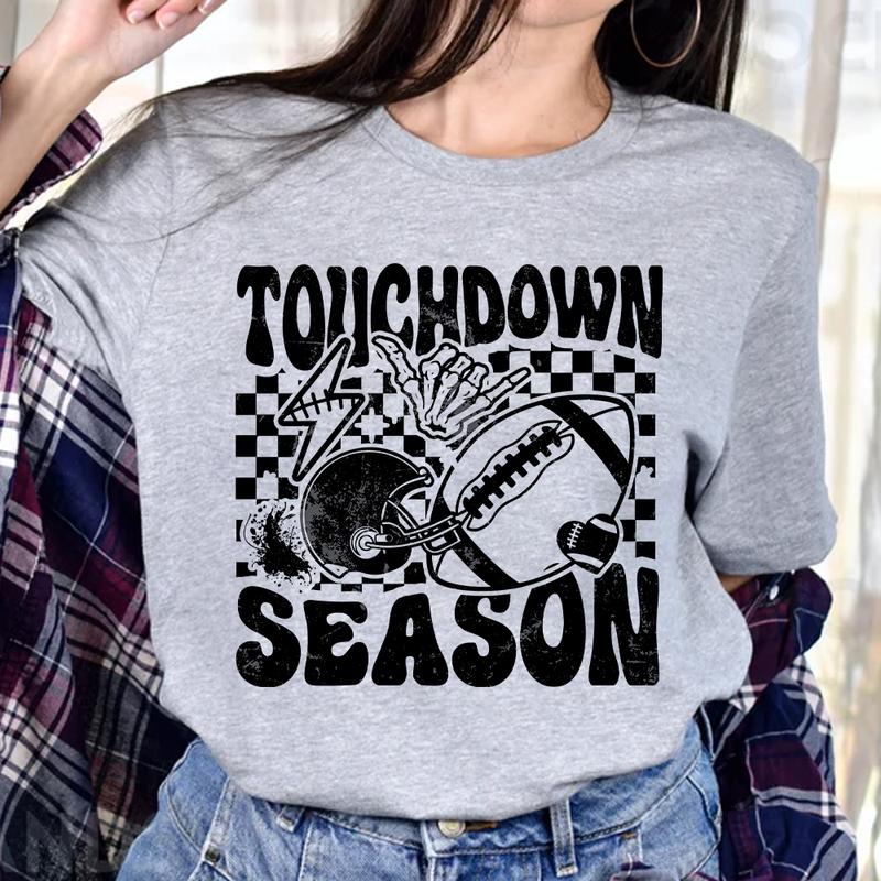 Touchdown Season Shirt, Groovy Fall Football Shirt, Retro Football Mama, Football Mom Shirt, Game Day Shirt, Football Season Gift, Sport Tee