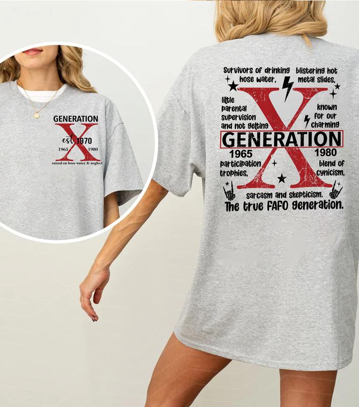 New Version Customize Gen X Shirt Raised On Hose Water And Neglect T-Shirt, Vintage Inspired Shirt, Funny Saying Shirt, Sarcasm Quotes Shirt, Humorous