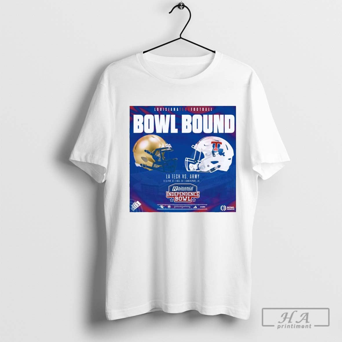 Poster Louisiana Tech Vs Army Football Radiance Technologies Independence Bowl Bound December 28 T Shirt