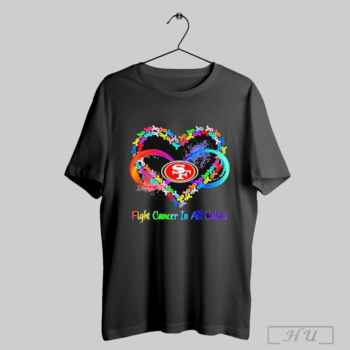 San Francisco 49ers Heart Fight Cancer In All Colors T Shirt Sweatshirt