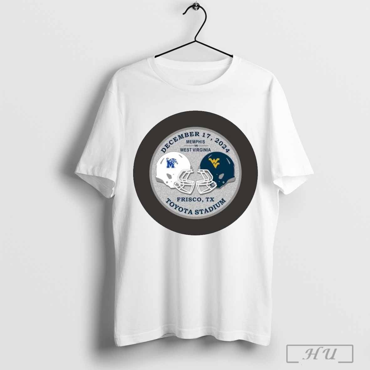 Scooters Coffee Frisco Bowl Dec 17 2024 Frisco Tx West Virginia Mountaineers Vs Memphis Tigers T Shirt
