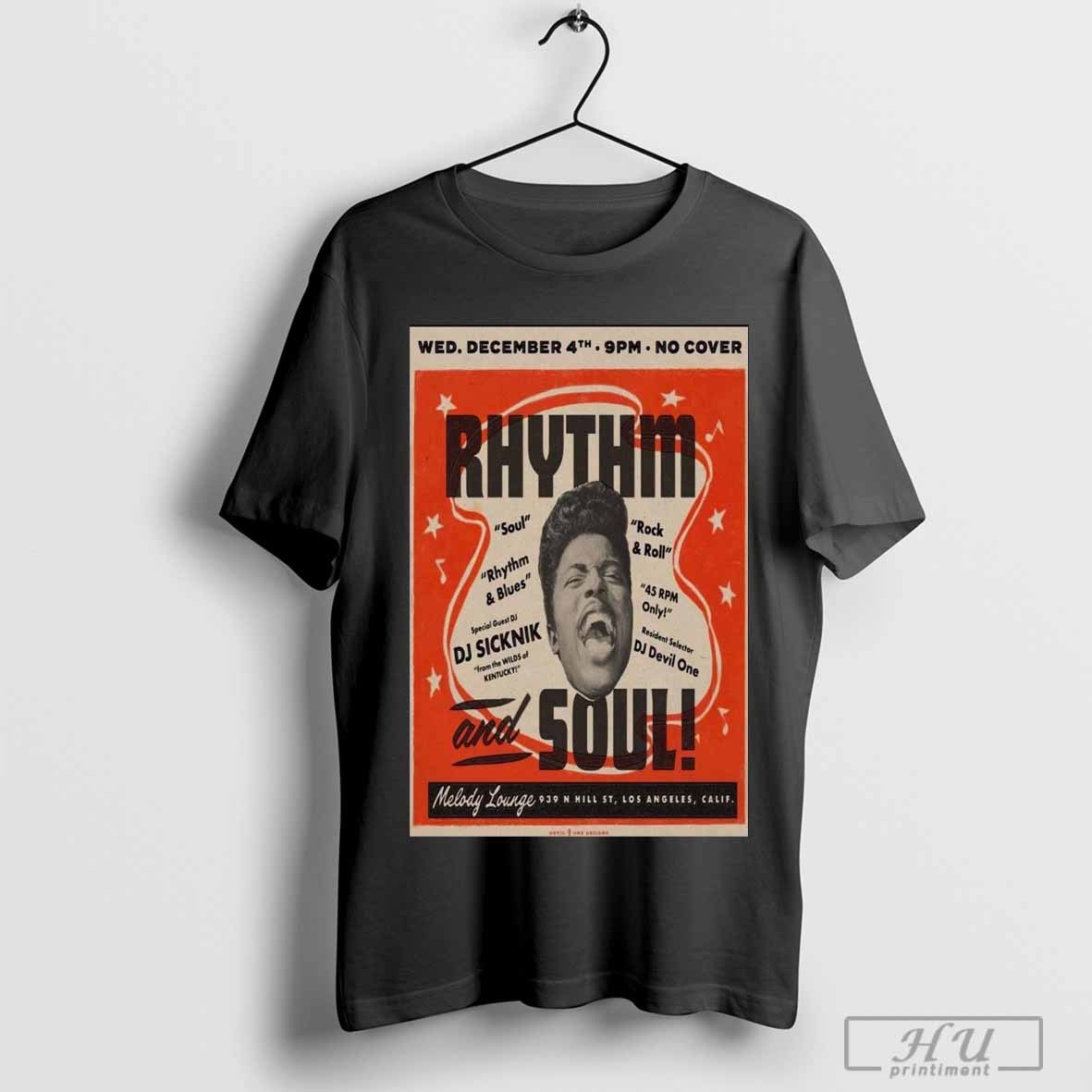 Poster Rhythm And Soul Melody Lounge In Los Angeles CA December 4-2024 T-shirt