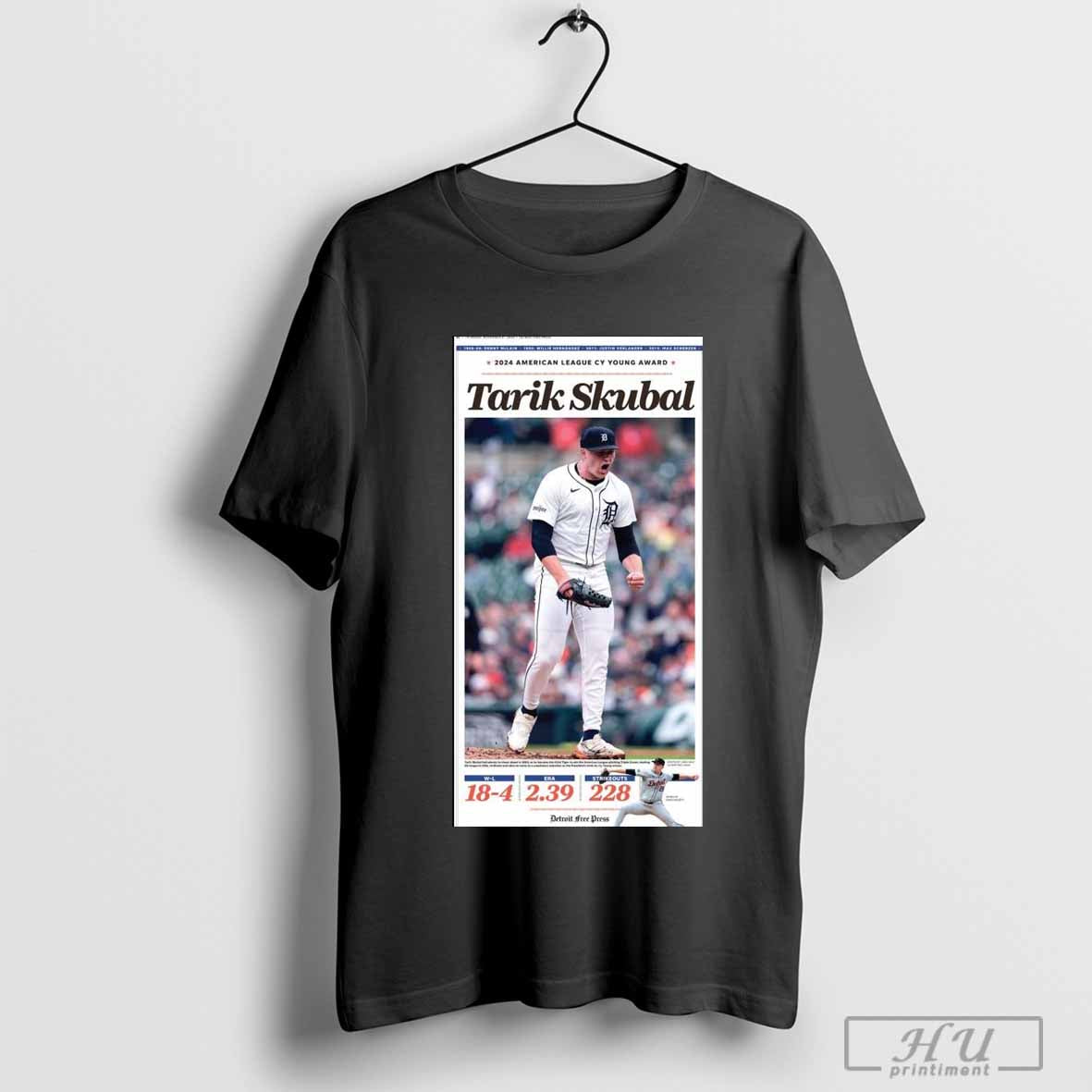 Tarik Skubal 2024 American League CY Young Award 228 Strikeouts Detroit Tigers Poster t-shirt