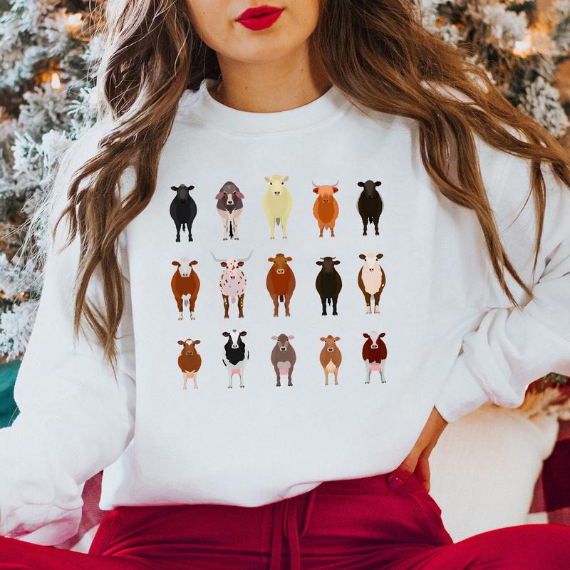 Cows Crewneck Sweatshirt, Hoodie, T-shirt