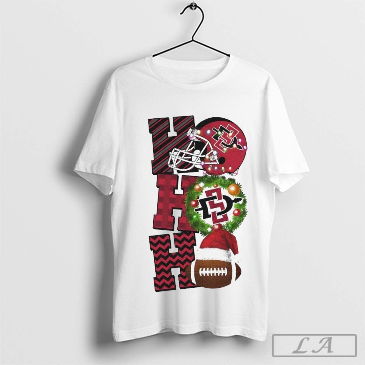 San Diego State Aztecs Football Christmas Ho Ho Ho Game Day T-Shirt