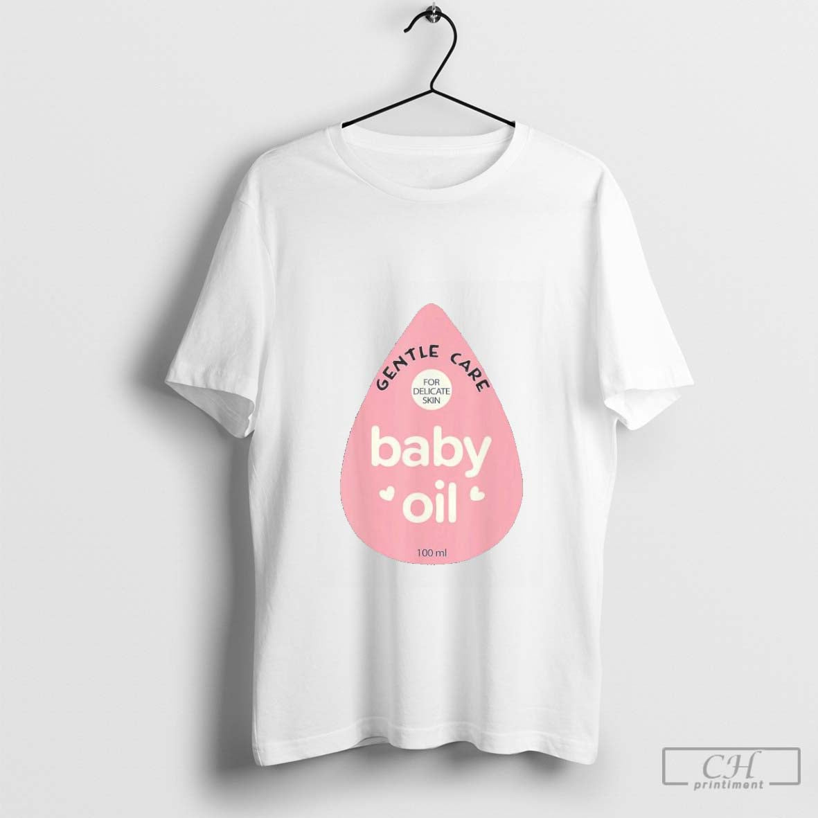 Pretend Iâ€™m A Baby Oil Bottle Gentle Care For Delicate Skin Diddy Oil Party 2024 T-shirt