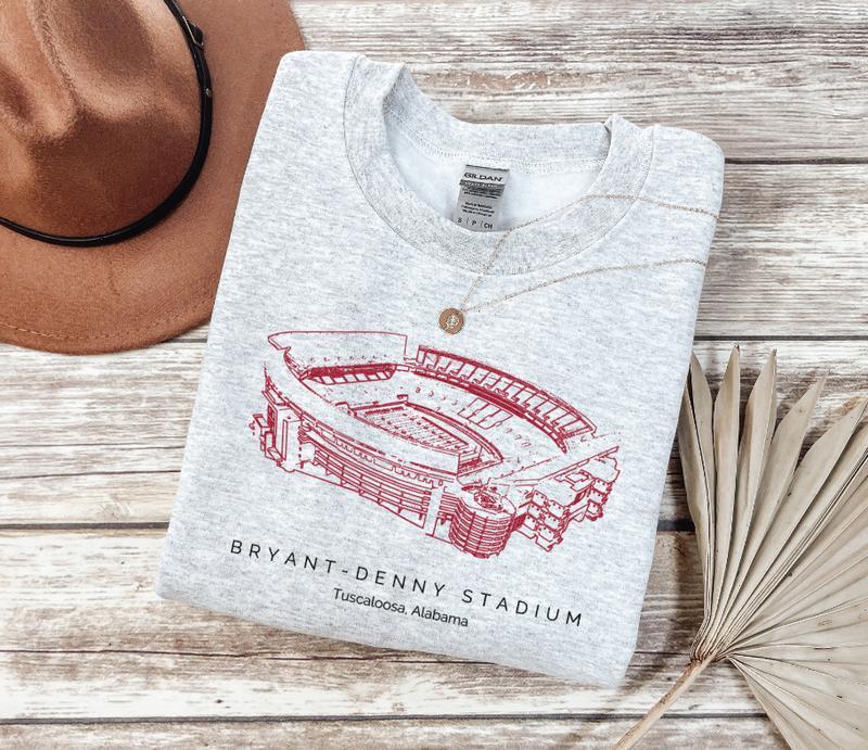Alabama Football Stadium Sweatshirt, University Football Sweatshirt, Football NCAA Sweatshirt, Classic Sport Sweatshirt, Gift for Football Fan Sport Menswear Sweaters