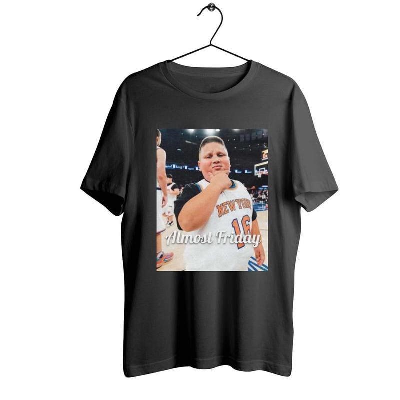 Official Almost Friday Rizzler Knicks TShirt, For Men, For Women, 100% Cotton, Crew Neck, Slight Stretch, Breathable & Wear-Resistant, All-Season Shor