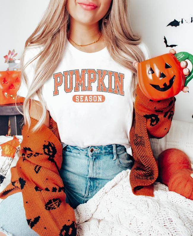 Retro Pumpkin Season Sweatshirt - Shirt- Hoodie, Autumn Fall Sweatshirt, Halloween Thanksgiving Shirt, Pumpkin Halloween Sweatshirt, Fall Gifts, Autumn Sweatshirt, Halloween for women, Full Color, For Men, For Women, Casual, Tee Print