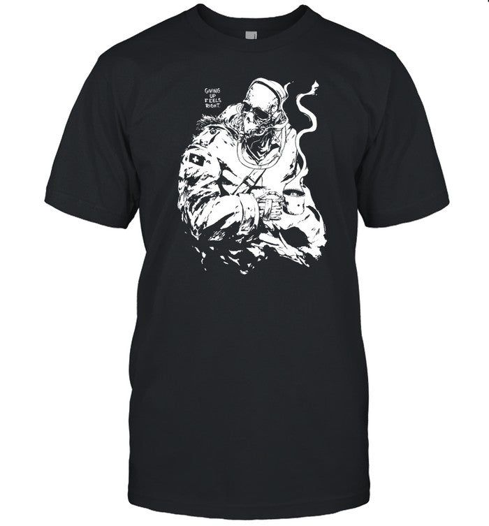 Massivefaceart Giving Up Feels Right T Shirt