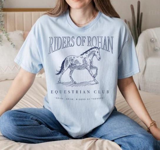 Riders Of Rohan Equestrian Club Shirt  LOTR Fantasy Aragorn Frodo Elven Elrond The Fellowship Bookish