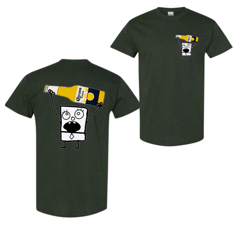 Corona Doodlebob Shirt, SpongeBob T-shirt, Corona Tee, Gift For Boyfriend, Funny Shirt, Meme Shirt