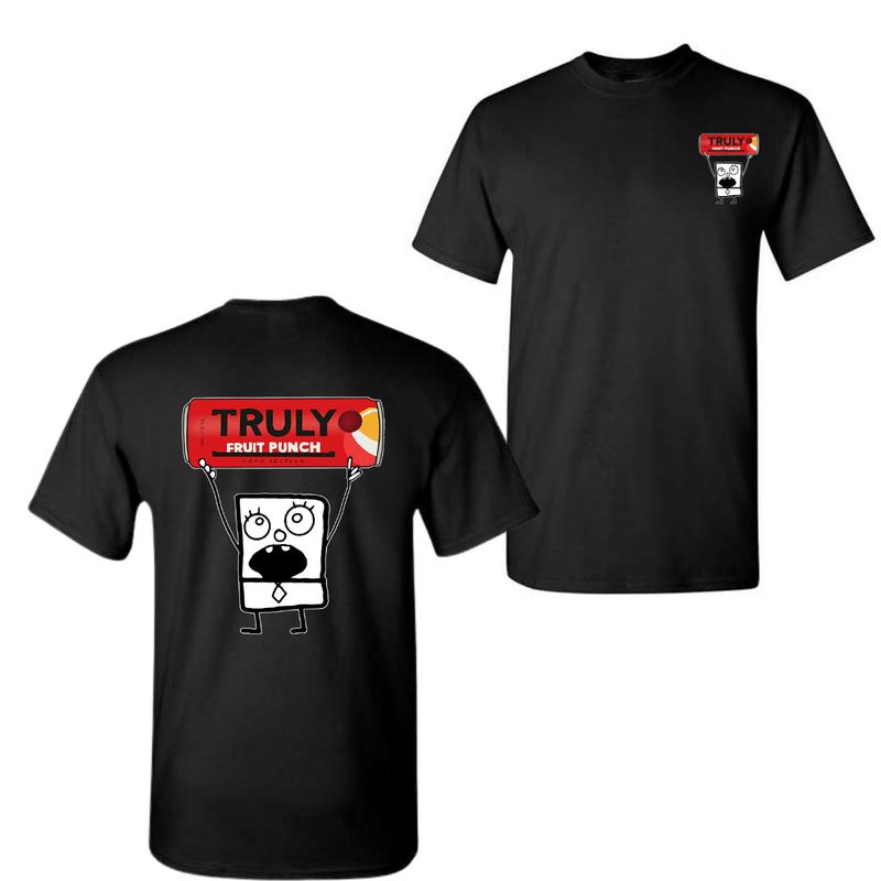 Truly Doodlebob T-shirt, Doodlebob Shirt, Truly Shirt, Double Sided Graphic Printed Unisex Classic Comfort Cotton T-Shirts for Men and for Women