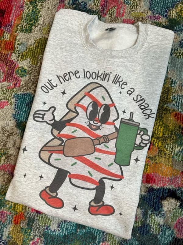 Looking Like a Snack Christmas Cake Sweatshirt