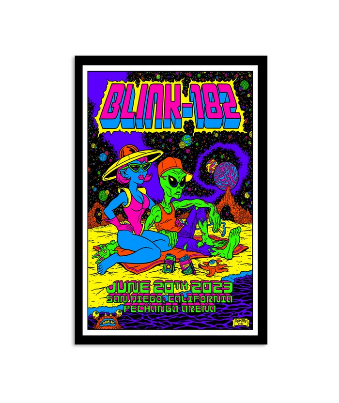 Poster Blink-182 June 20th 2023 San Diego California Pechanga Arena
