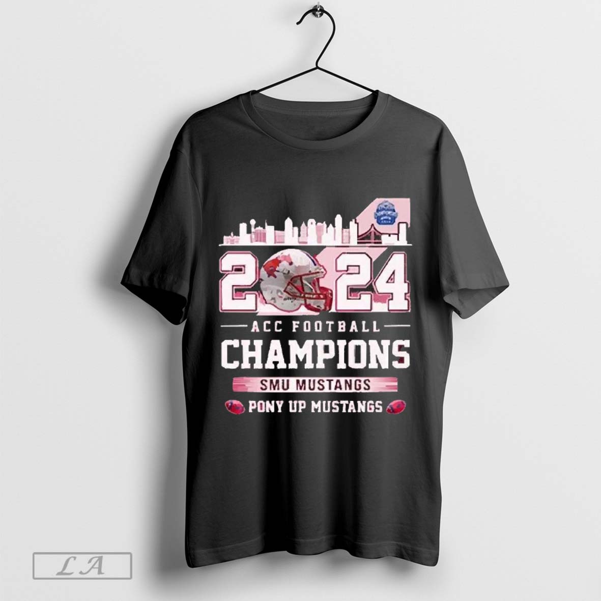 Premium Smu Mustangs Football Acc Champions 2024 Pony Up Mustangs T Shirt