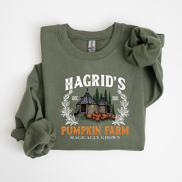 Hagrid's Pumpkin Farm Sweatshirt, Thanksgiving 2024, Fall Sweatshirt, Halloween Sweatshirt, Pumpkin Sweatshirt, Fall Shirt, Book Lover Gift