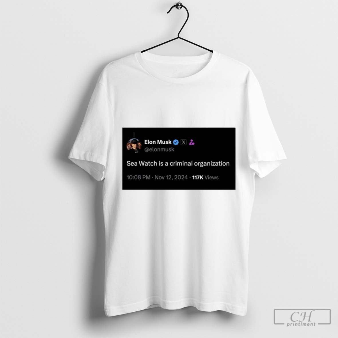 Sea-Watch International Elon Musk Sea Watch Is A Criminal Organization 2024 t-shirt