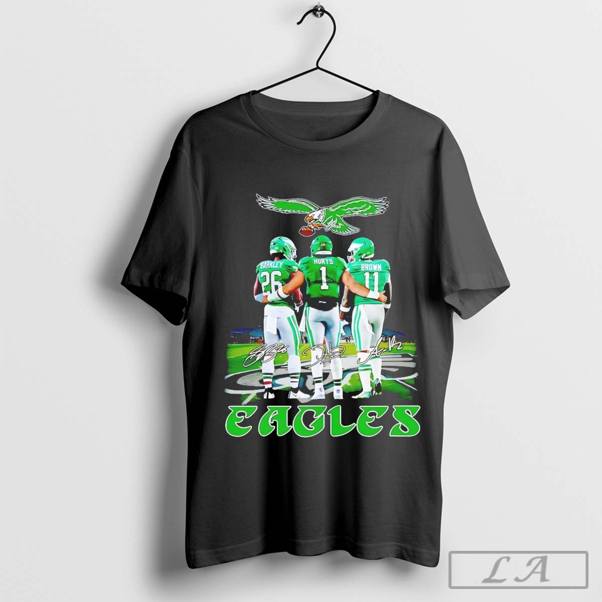 Saquon Barkley Jalen Hurts AJ Brown Philadelphia Eagles signature shirt