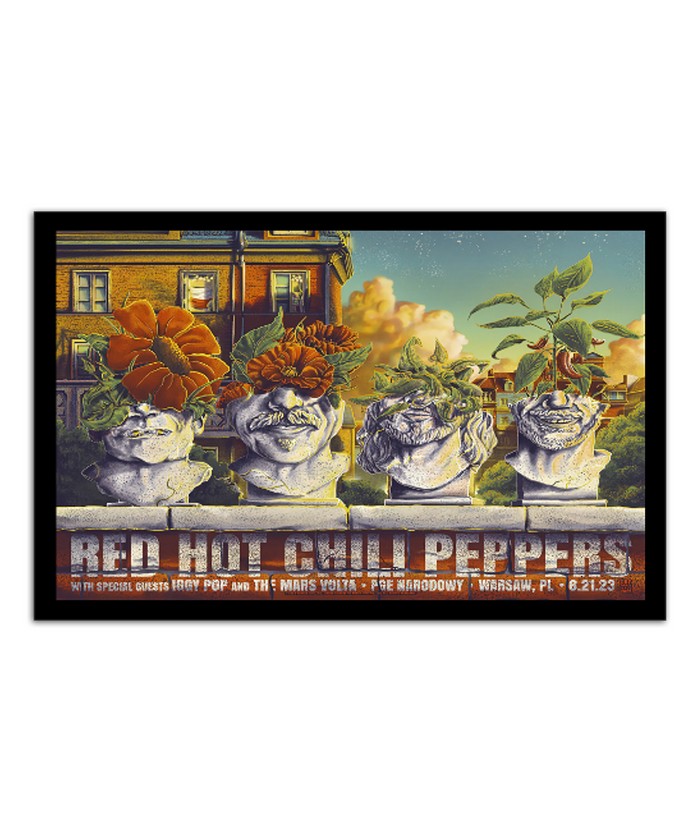 Poster Red Hot Chili Peppers June 21 2023 PGE Narodowy Warsaw PL