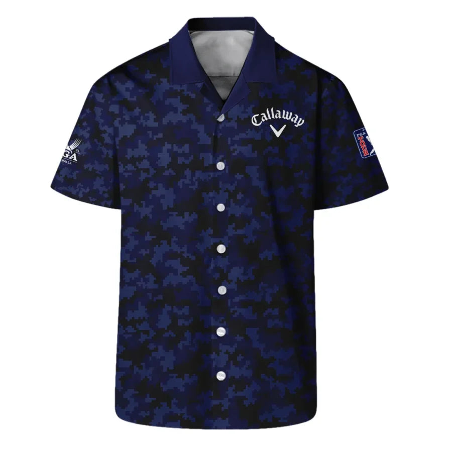 Golf 2024 PGA Championship Callaway Hawaiian Shirt Blue Camouflage Pattern Sport All Over Print Over