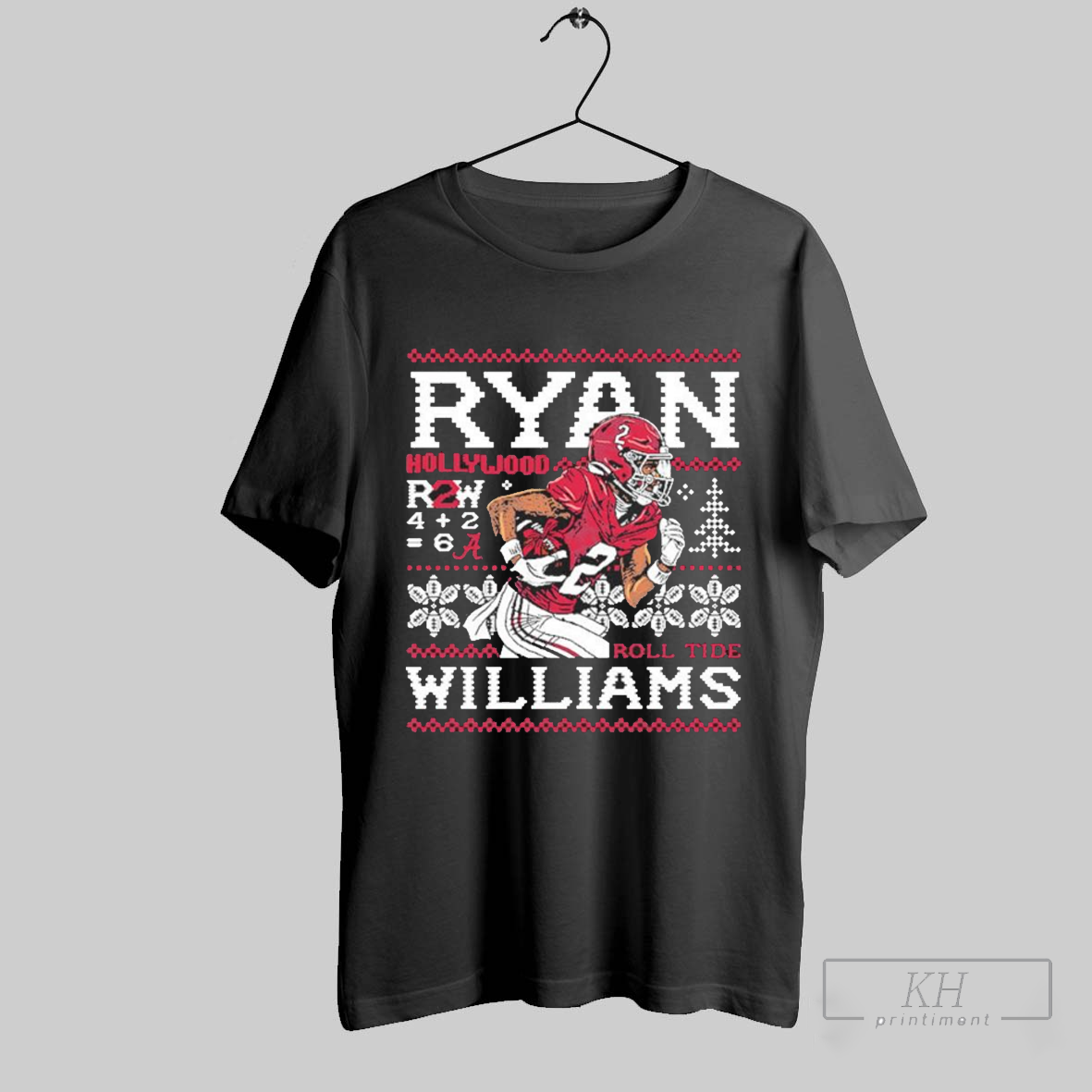 Ryan Williams Alabama Ncaa Football Christmas Caricature T Shirt T Shirt