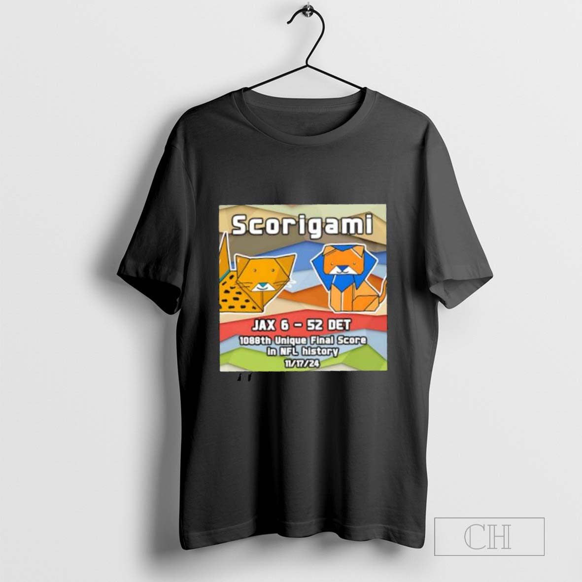 Scorigami Detroit Lions win Jacksonville Jaguars 52-6 T shirt