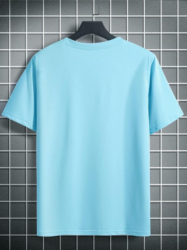 LGBTQ+Â Men's Regular Fit Letter Print Round Neck Short Sleeve Graphic Tee, Men's Summer Clothes, Casual Crewneck T-shirt for Summer Outdoor,Â LGBT Outfits, Men Streetwear Clothes Top, Menswear