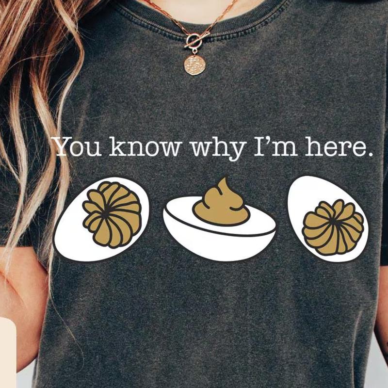 You Know Why I'm Here Comfort Colors Shirt, Funny Thanksgiving Sweatshirt, Deviled Eggs Crewneck, Perfect Thanksgiving Dinner Apparel, Gift for Best F