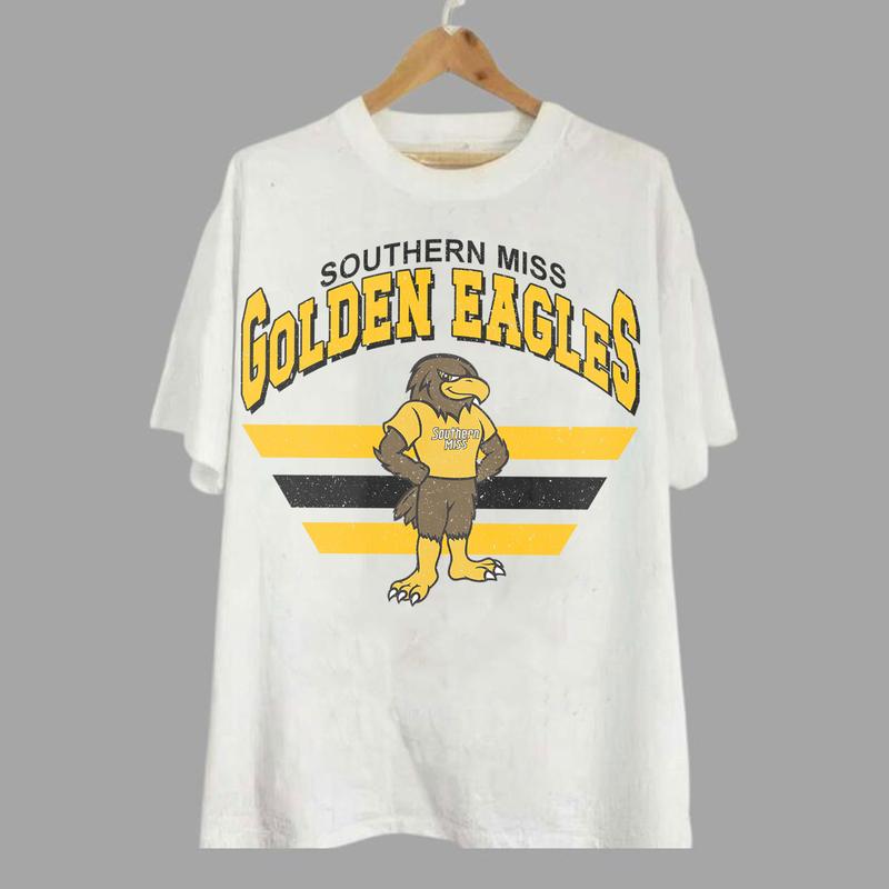 Southern Miss Golden Eagles Vintage Football NCAA Sweatshirt-Tshirt-Hoodie, University of Southern Mississippi Unisex Football NCAA Shirt, Unisex Vintage NCAA Shirt, Classic Football Shirt, Gifts For Football Fan Sport, Cotton, Sweatshirt, T-Shirt, Hoodie