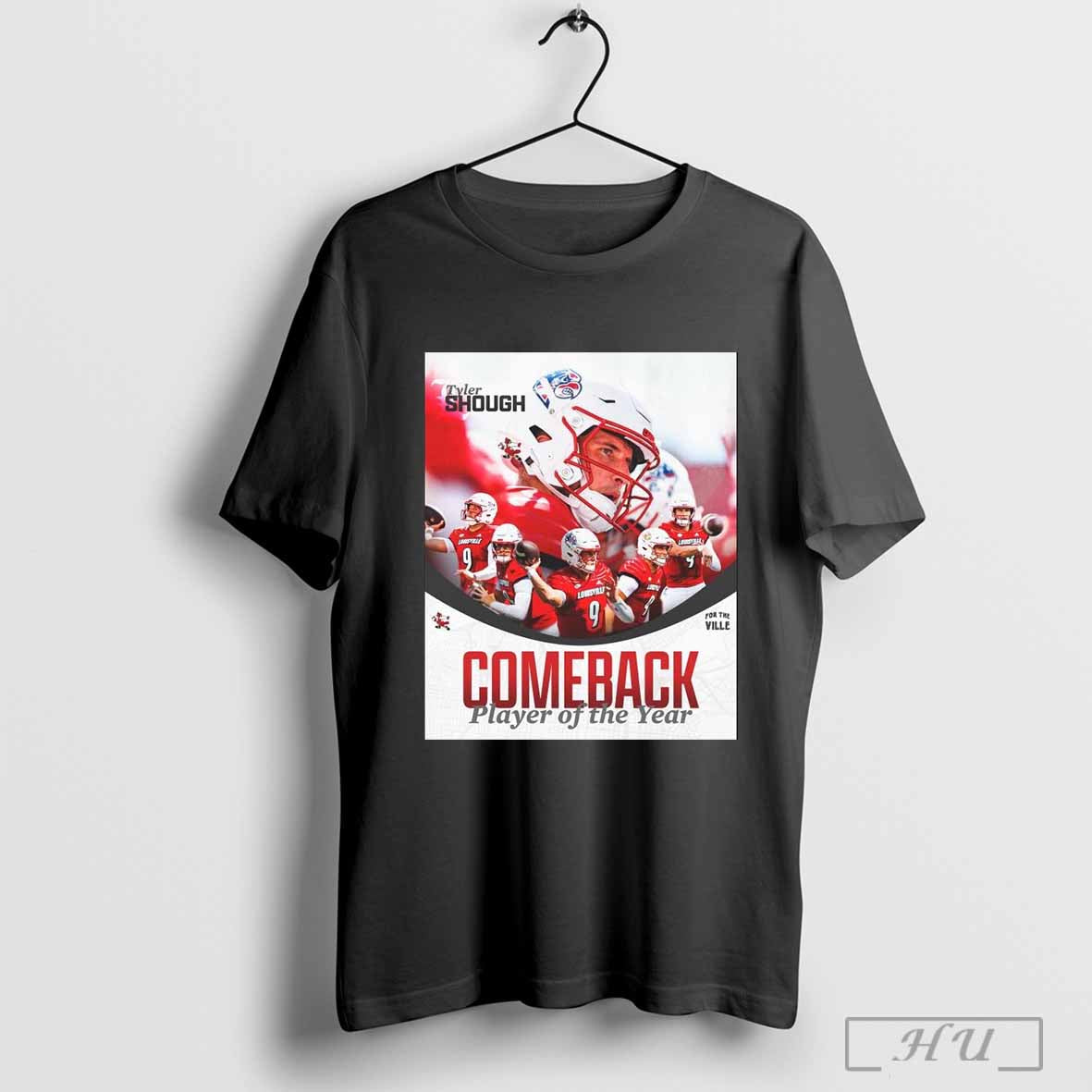 Poster Louisville Cardinals Tyler Shough Comeback Player Of The Year For The Ville T Shirt