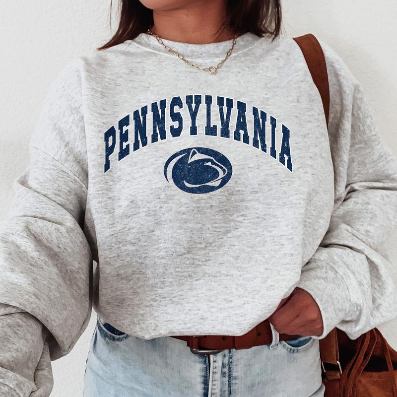 Penn State Nittany Lions Vintage Football NCAA Trendy Sweatshirt, Pennsylvania State University Unisex Football NCAA Shirt, Gift For Men, Gift For Gir