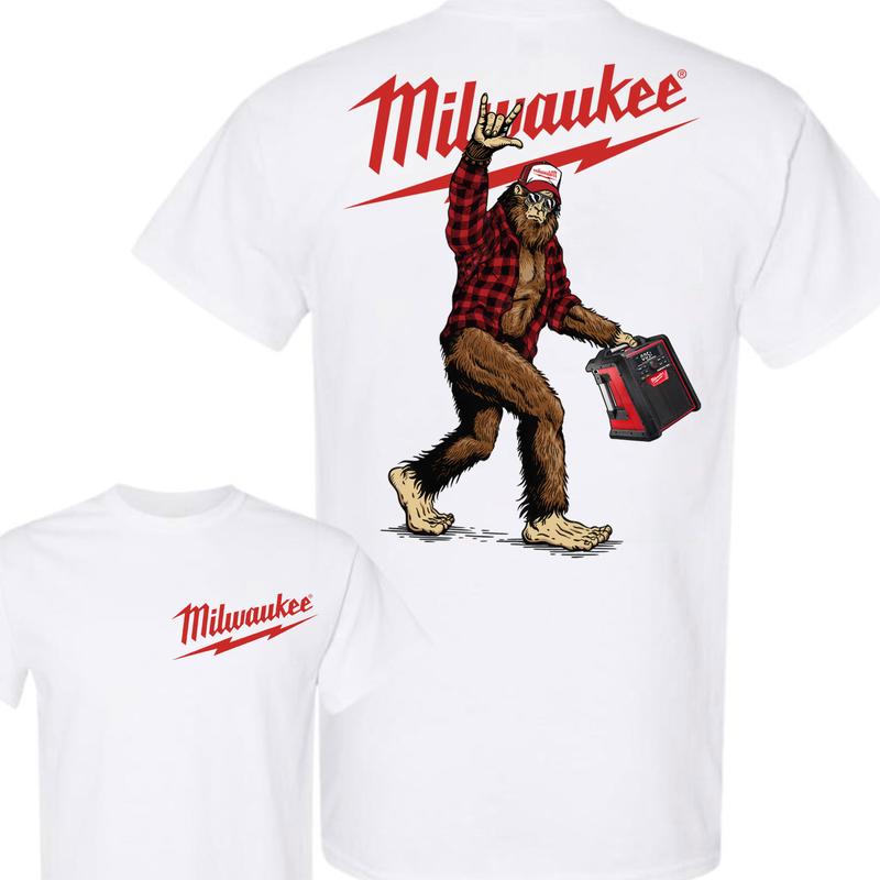 Big Foot Milwaukee Rock and Roll 2 sided shirt,  Big Foot basic shirt, Shirt Full Color Full Size for man and women