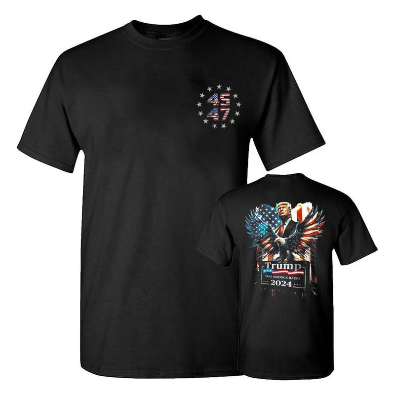 Trump Take America Back 2024 Eagle US Flag Shirt, 45 47 Trump 2024 American Flag Shirt, Trump Supporters Shirt, Election 2024, Full Colors, Full Sizes
