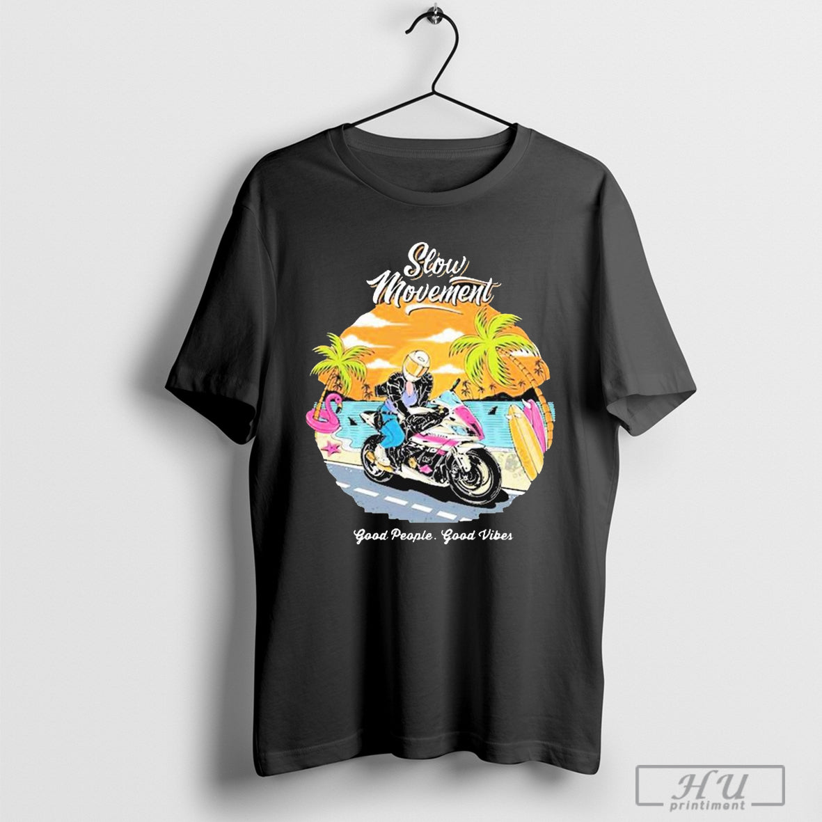 Slow Movement Good People Good Vibes painting 2024 T-Shirt