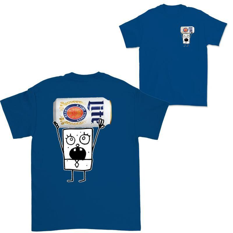 Doodlebob Miller Lite Double-Sided T-shirt, Funny Drinking Sweatshirt, Unisex Summer Hoodie, Perfect for Men and Women
