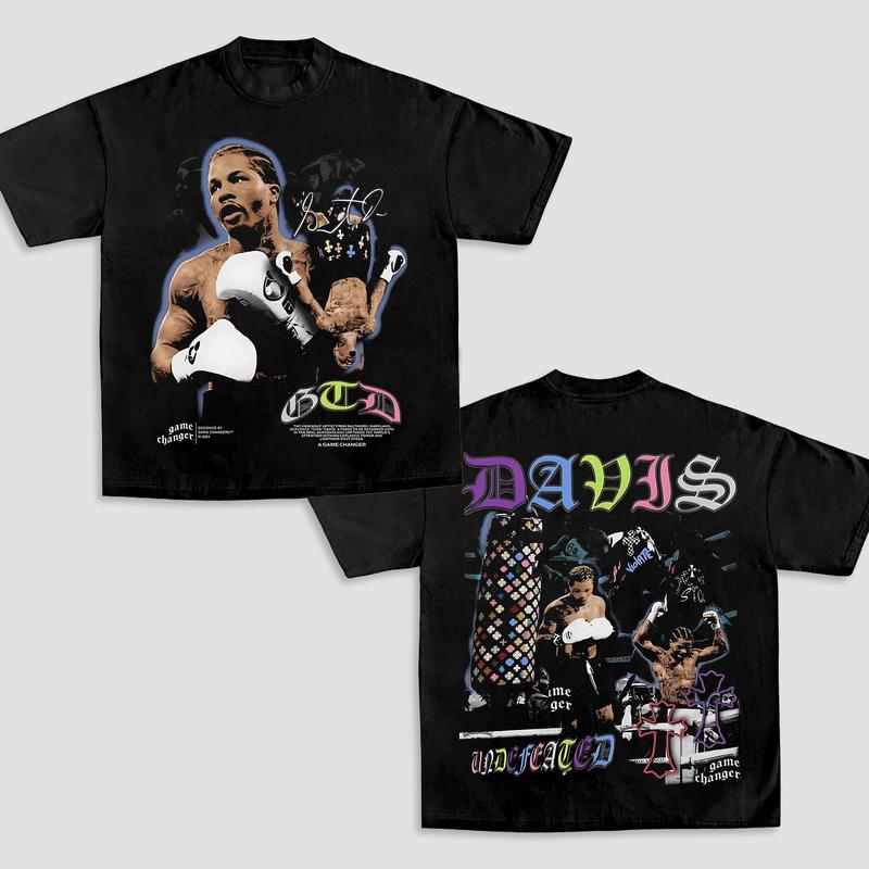 GERVONTA DAVIS V2 TEE, Boxing T-shirt, Boxer Tee, Sports Shirt, UFC Shirt, Workout T-shirt, Gift for Him Hoodie Sweatshirt Menswear Streetwear