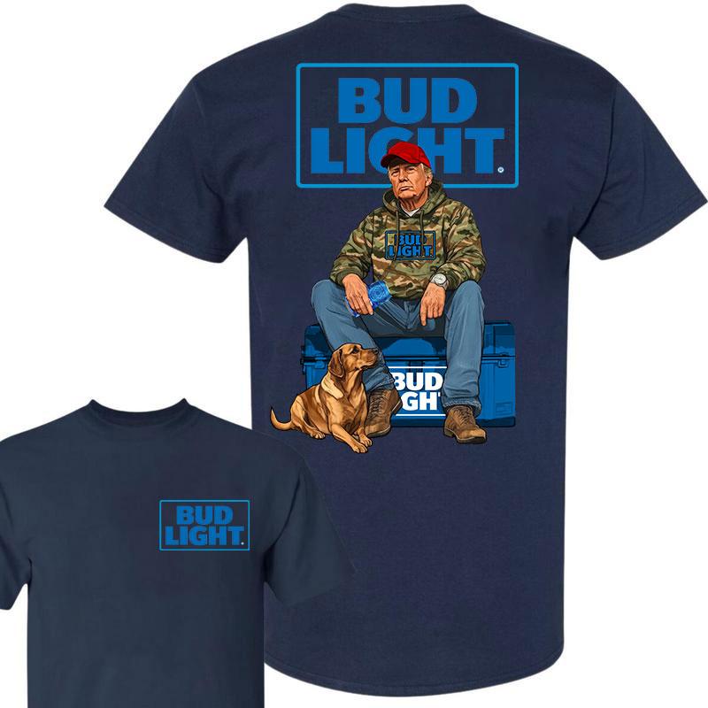 Bud Light Trump Hunting Camo Unisex shirt, Trump won 47th president Election 2024 shirt, Bud Light  Light Fuel Hand Drill Dog Hunt Tee, Trump With Local Boy Cotton shirt Full Color Full Size