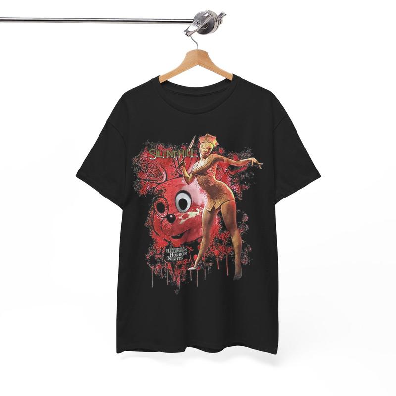 Silent Hill Universal Halloween H0rr0r Nights Video Game Cotton Crewneck Tshirt  Menswear Streetwear