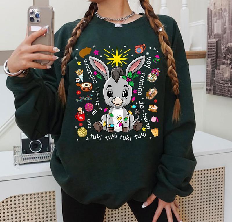Mi BurritoO SabaneE Mexican Christmas Donkey Spanish Xmas Sweatshirt, Mi Burri Sabaner Christmas Sweatshirt