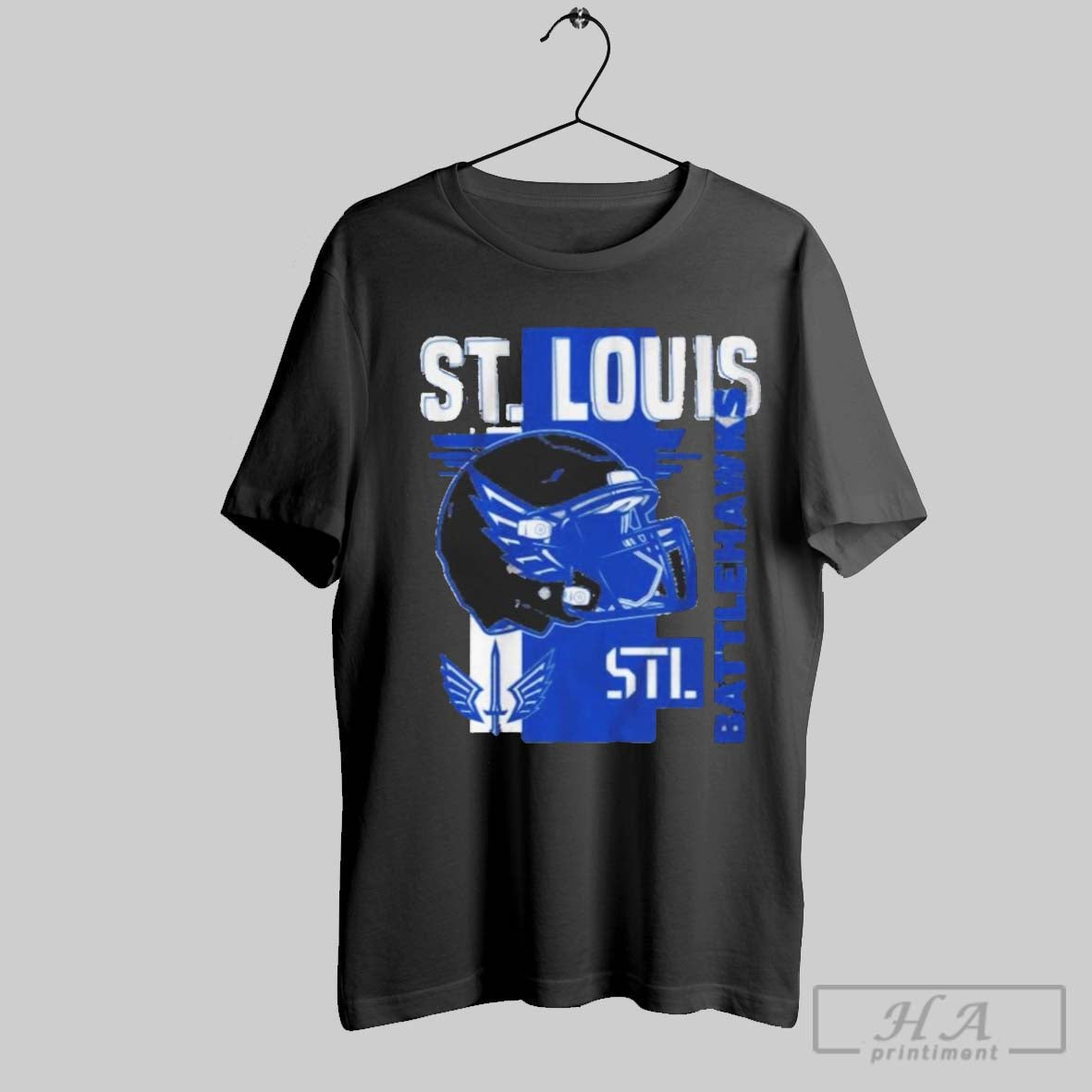 St Louis Battlehawks Helmet Template Shirt