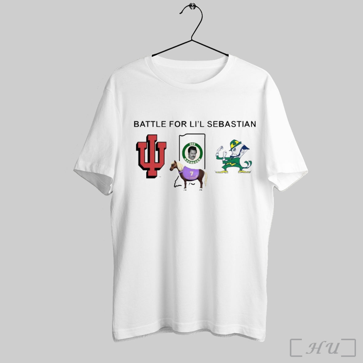 Ron Approves Indiana Hoosiers Vs Notre Dame Fighting Irish Battle For Lil Sebastian T Shirt