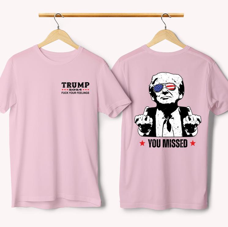 Trummmmm You Missed T-Shirt, Trummmmm FCK Your Feelings, Trummm Fighting Shirt, Trummmmm Arrest This Funny Elections, Make America Great Again, Classic Cotton Short Sleeve Top For Men, For Women