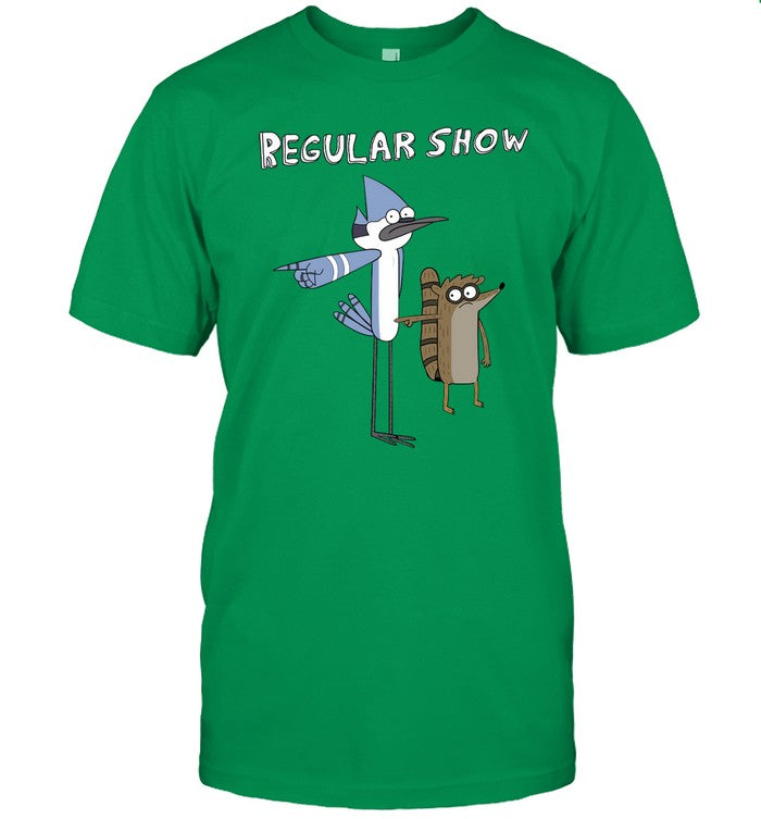 Mordecai And Rigby Pointing Regular Show Shirt