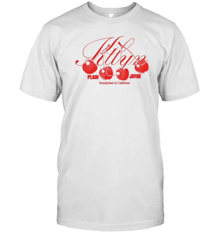 Ktlyn White Plain Jayne Cherry T Shirt