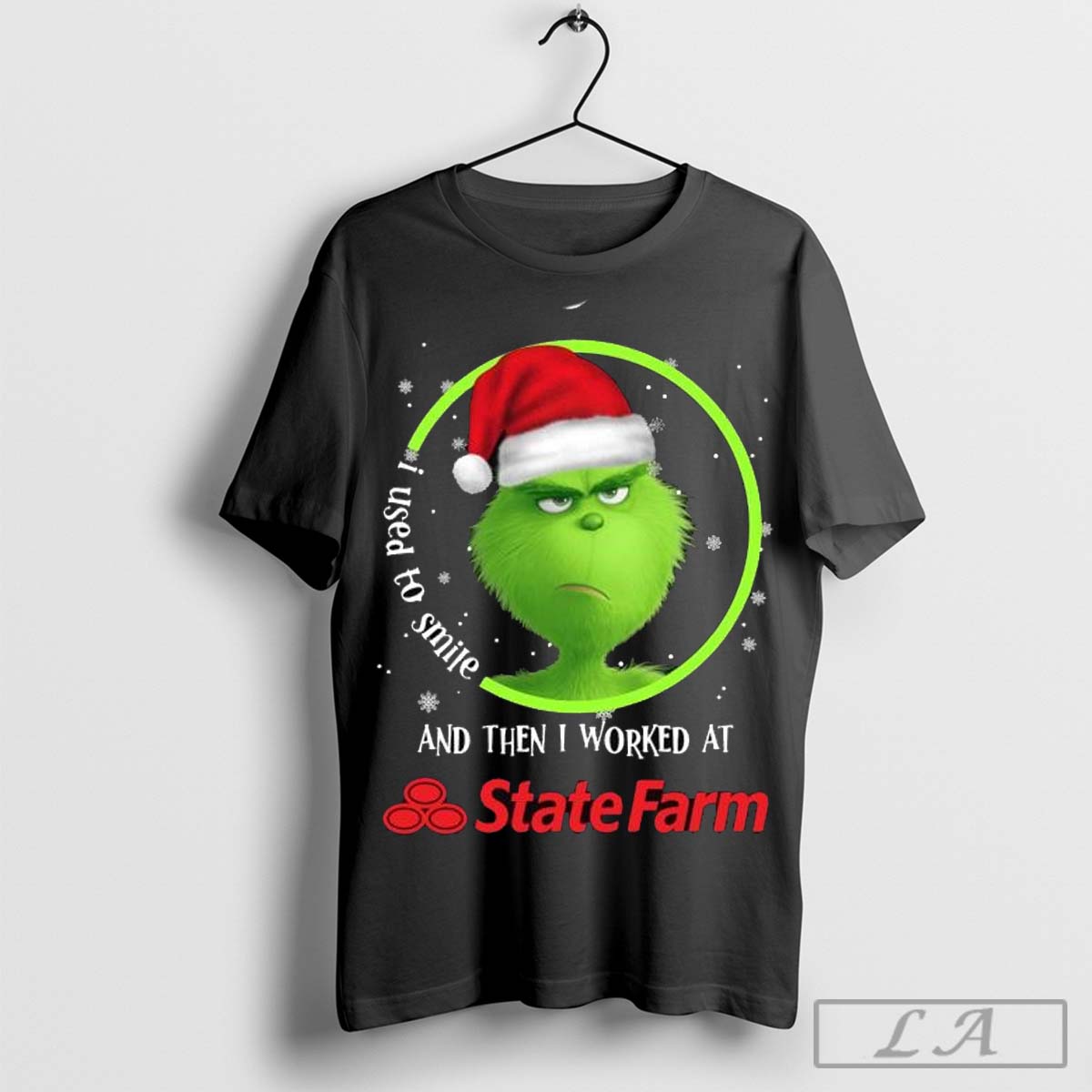 Santa Grinch I Used To Smile And Then I Worked At State Farm Christmas 2024 Shirt, Sweatshirt