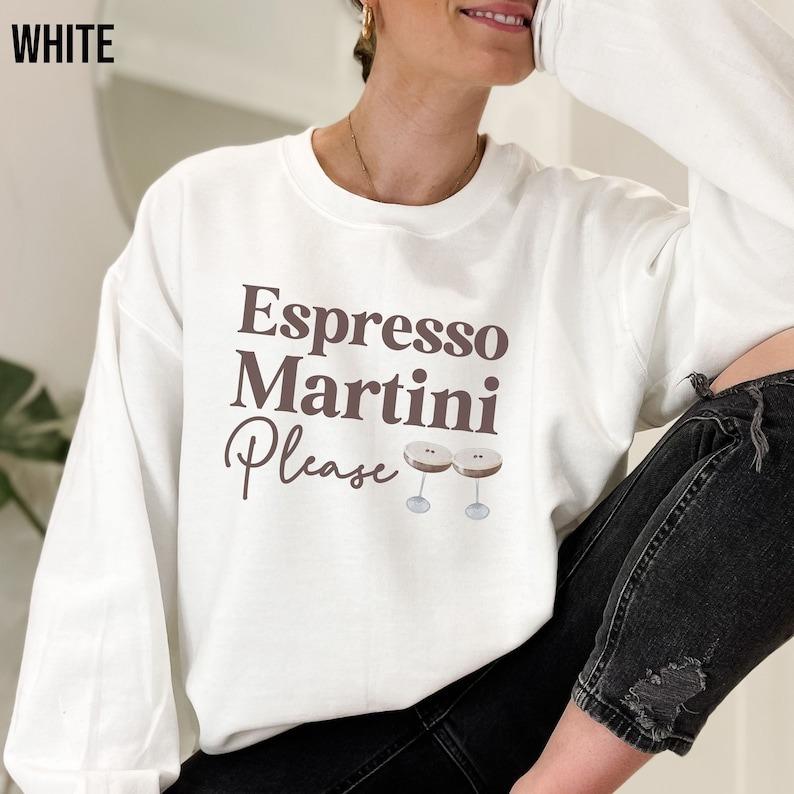 Tini Time Sweatshirt  Tshirt, Espresso Martini, Cute Day Drinking Sweater, Shirt for Martini Lover Gift, Cocktail Club Tee, Gift, Girly Aesthetic Vibe