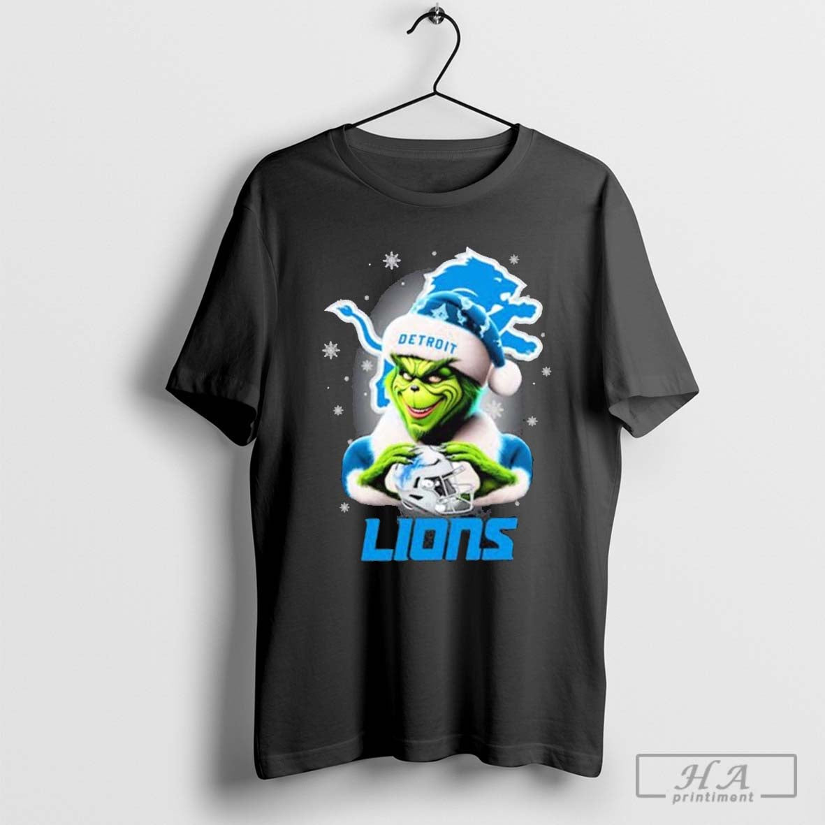 Santa Grinch Love Detroit Lions Merry Christmas shirt